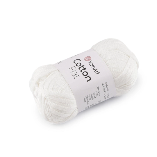 Fir de tricotat din bumbac Cotton Flat 50 g - 1 buc. | Mimib