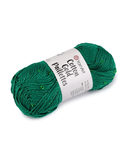 Pletacia priadza Cotton Gold Paillettes s flitrami 50 g - 1 ks | Mimib