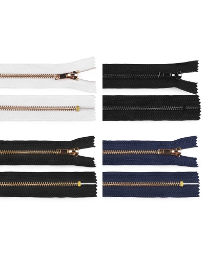 Kovový zips No 5 dĺžka 10 cm (jeansový) - 1 ks