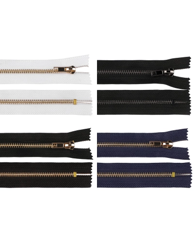 Kovový zips No 5 dĺžka 12 cm (jeansový) - 1 ks
