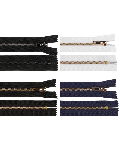 Kovový zips No 5 dĺžka 20 cm (jeansový) - 1 ks