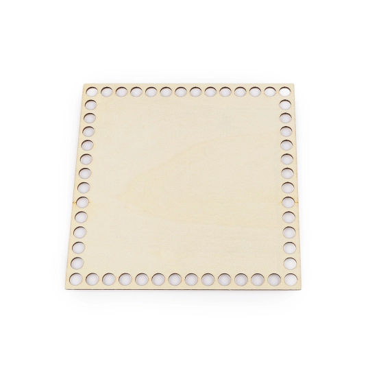 Drevené dno na háčkovanie / výrobu košíkov 15x15 cm - 1 ks