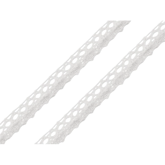 Dantelă de bumbac brodată lățime 12 mm - 22.5 m | Mimib