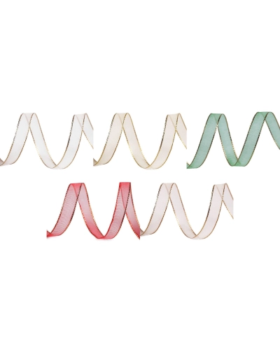 Panglică organza cu lurex, lățime 10 mm - 20 m | Mimib