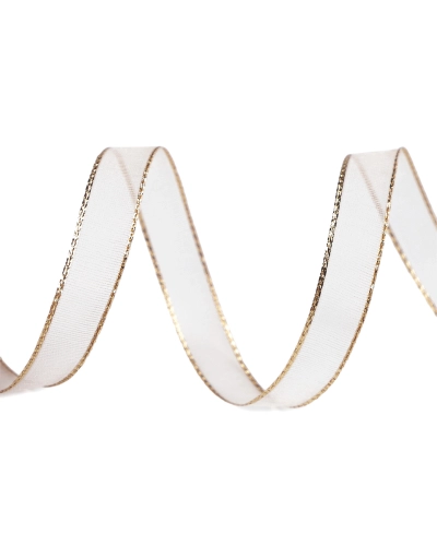 Panglică organza cu lurex, lățime 10 mm - 20 m | Mimib