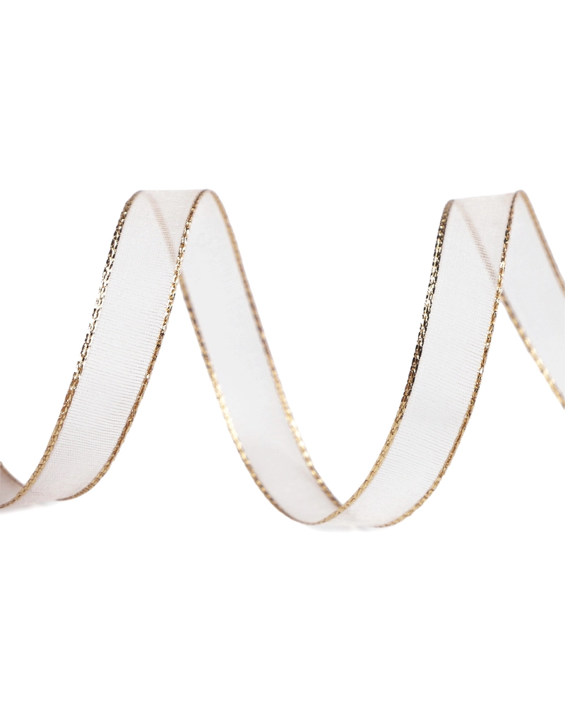 Panglică organza cu lurex, lățime 10 mm - 20 m | Mimib