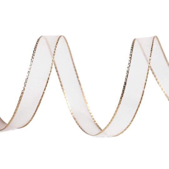 Panglică organza cu lurex, lățime 10 mm - 20 m | Mimib