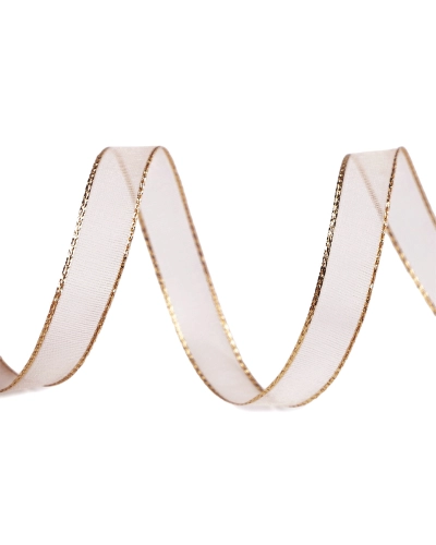Panglică organza cu lurex, lățime 10 mm - 20 m | Mimib