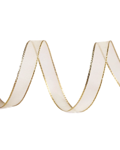 Panglică organza cu lurex, lățime 10 mm - 20 m | Mimib