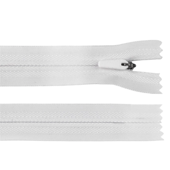 Fermoar spiralat ascuns No 3 lungime 25 cm pentru îmbrăcăminte și accesorii de exterior, semi-autoblocare - 1 buc. | Mimib