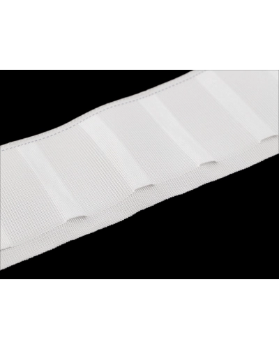 Rejansă pentru perdele, lățime 75 mm, cu bucle pentru cârlige metalice - 1 m | Mimib