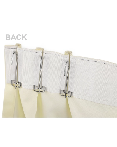 Rejansă pentru perdele, lățime 75 mm, cu bucle pentru cârlige metalice - 1 m | Mimib