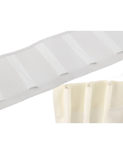 Rejansă pentru perdele, lățime 75 mm, cu bucle pentru cârlige metalice - 1 m | Mimib