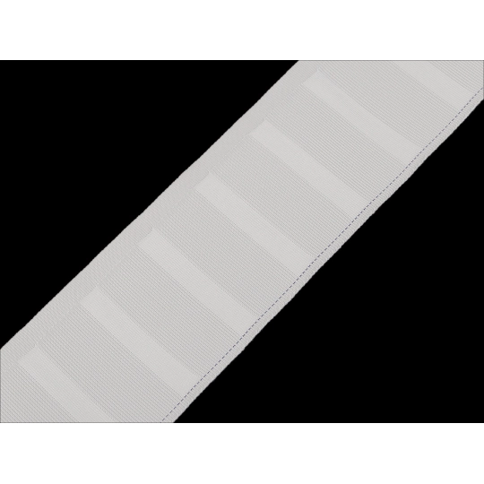 Rejansă pentru perdele, lățime 75 mm, cu bucle pentru cârlige metalice - 1 m | Mimib