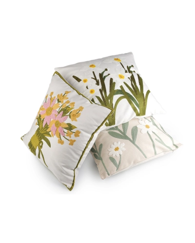 Față de pernă cu flori brodată 45x45 cm - 2 buc. | Mimib