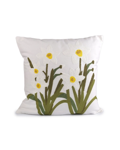 Față de pernă cu flori brodată 45x45 cm - 2 buc. | Mimib