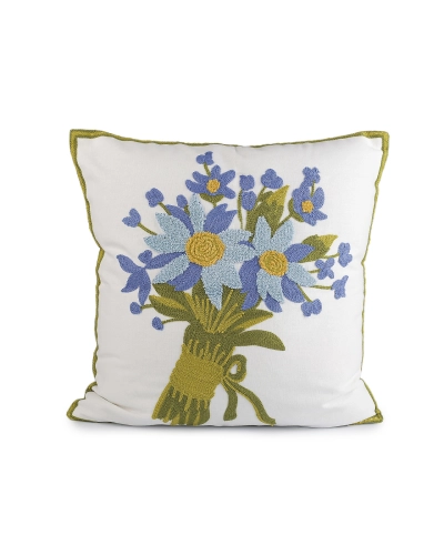 Față de pernă cu flori brodată 45x45 cm - 2 buc. | Mimib