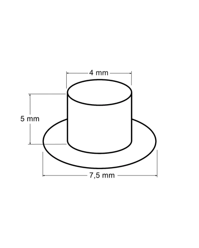 Ocheți, Ø interior 4 mm / Ø exterior 7,5 mm, pentru țesături mai groase - 100 pereche | Mimib