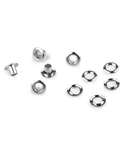 Ocheți, Ø interior 4 mm / Ø exterior 7,5 mm, pentru țesături mai groase - 100 pereche | Mimib
