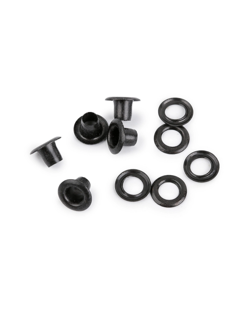 Ocheți, Ø interior 4 mm / Ø exterior 7,5 mm, pentru țesături mai groase - 100 pereche | Mimib