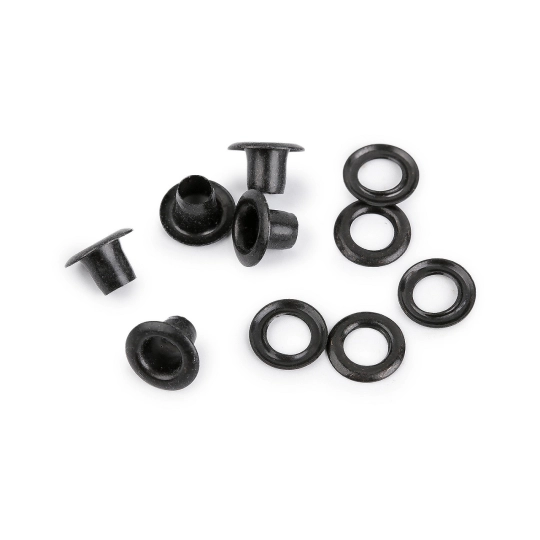 Ocheți, Ø interior 4 mm / Ø exterior 7,5 mm, pentru țesături mai groase - 100 pereche | Mimib
