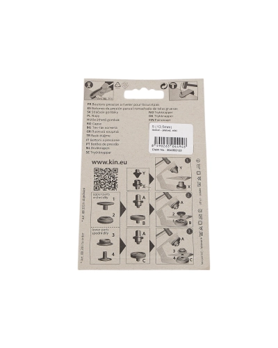 Capse metalice Ø13,5 mm pentru materiale groase - 1 card | Mimib