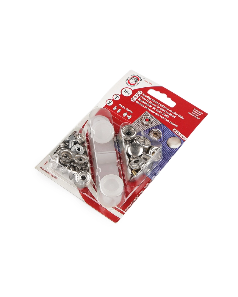 Capse metalice Ø13,5 mm pentru materiale groase - 1 card | Mimib
