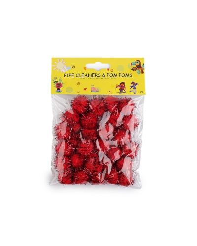 Pompoane cu lurex Ø20 mm - 1 pungă | Mimib