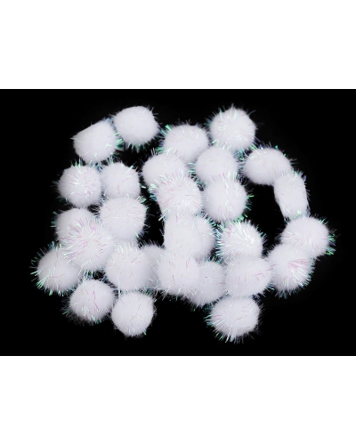 Pompoane cu lurex Ø20 mm - 1 pungă | Mimib