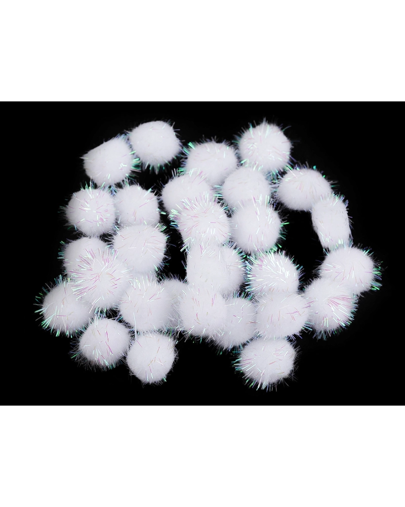 Pompoane cu lurex Ø20 mm - 1 pungă | Mimib