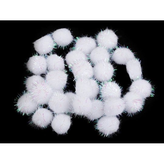 Pompoane cu lurex Ø20 mm - 1 pungă | Mimib