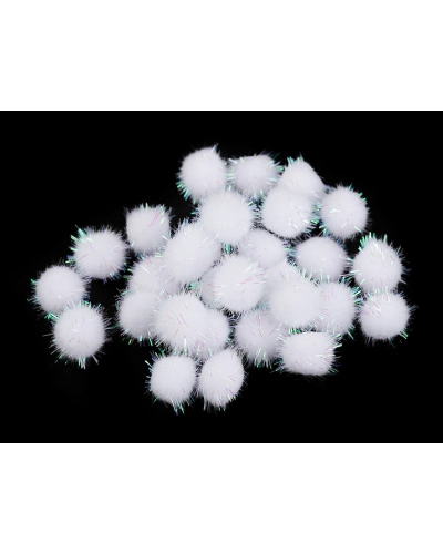 Pompoane cu lurex Ø15 mm - 1 pungă | Mimib
