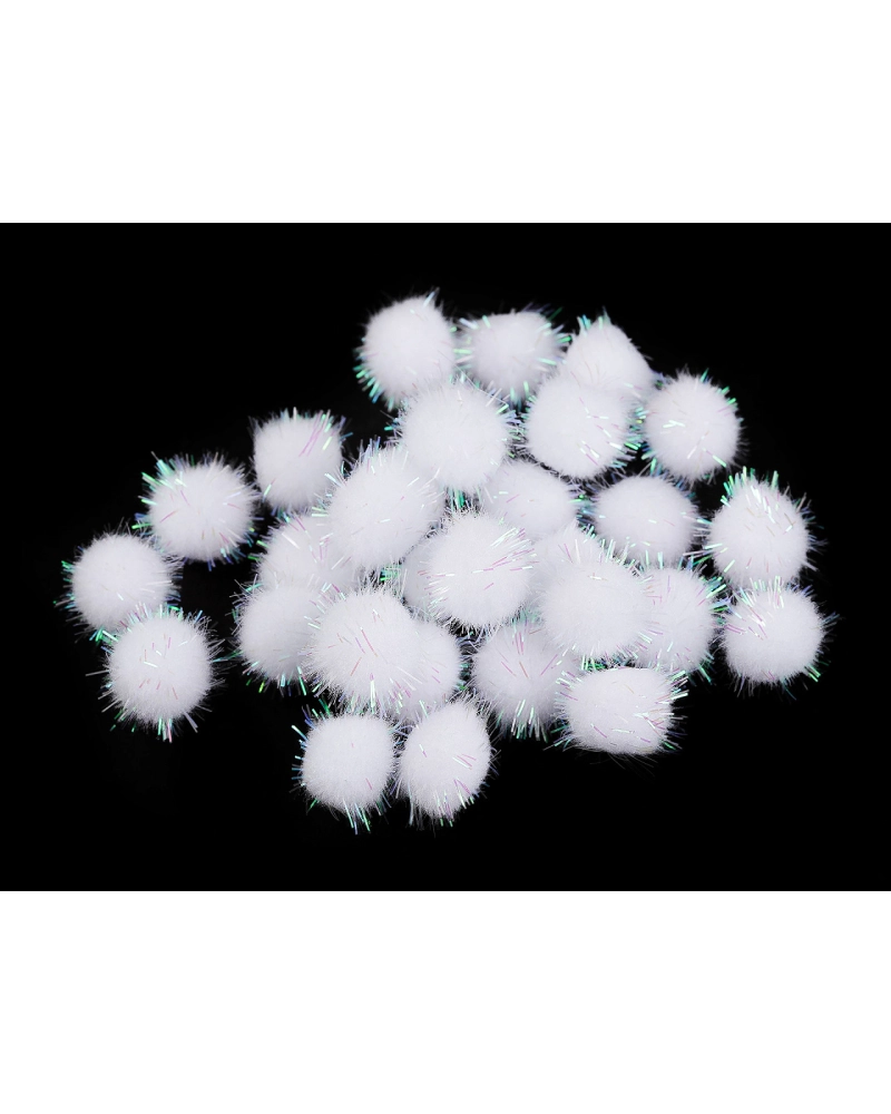 Pompoane cu lurex Ø15 mm - 1 pungă | Mimib