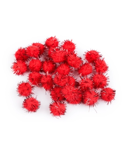 Pompoane cu lurex Ø15 mm - 1 pungă | Mimib