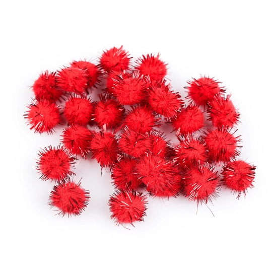 Pompoane cu lurex Ø15 mm - 1 pungă | Mimib
