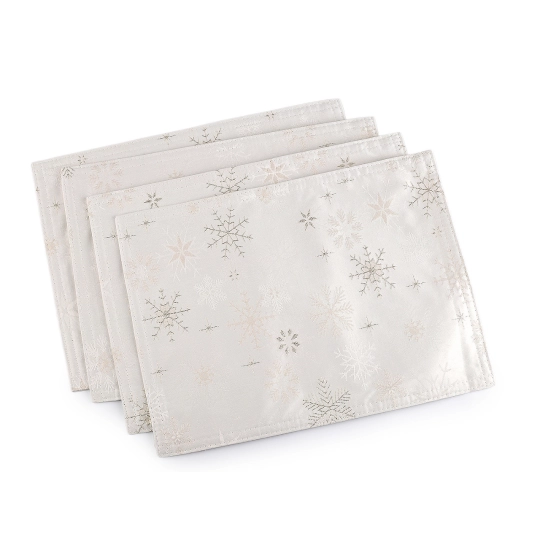 Place mate textil de Crăciun cu lurex fin, 30x40 cm - 4 buc. | Mimib
