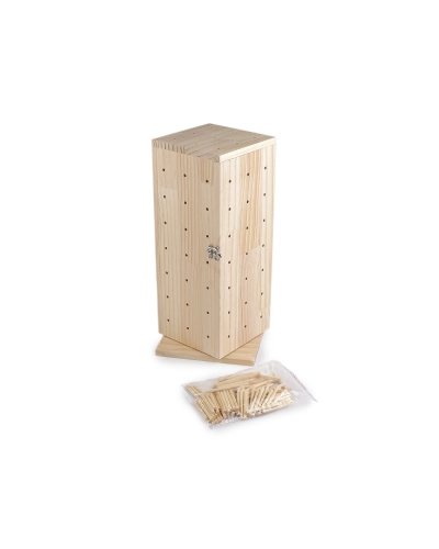 Stand din lemn pentru ațe, rotativ, cu spațiu de depozitare, înălțime 44 cm - 1 buc. | Mimib