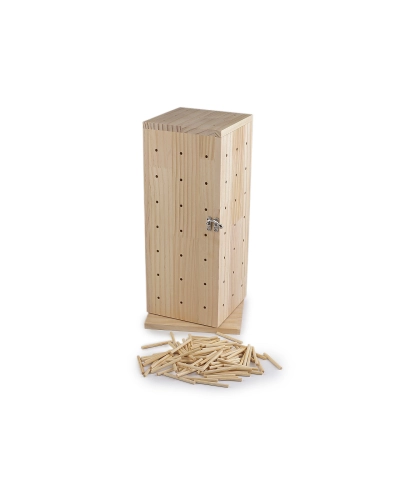 Stand din lemn pentru ațe, rotativ, cu spațiu de depozitare, înălțime 44 cm - 1 buc. | Mimib