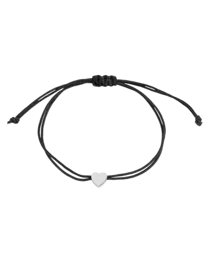 Brățară Shamballa inimă din oțel inoxidabil - 1 buc. | Mimib