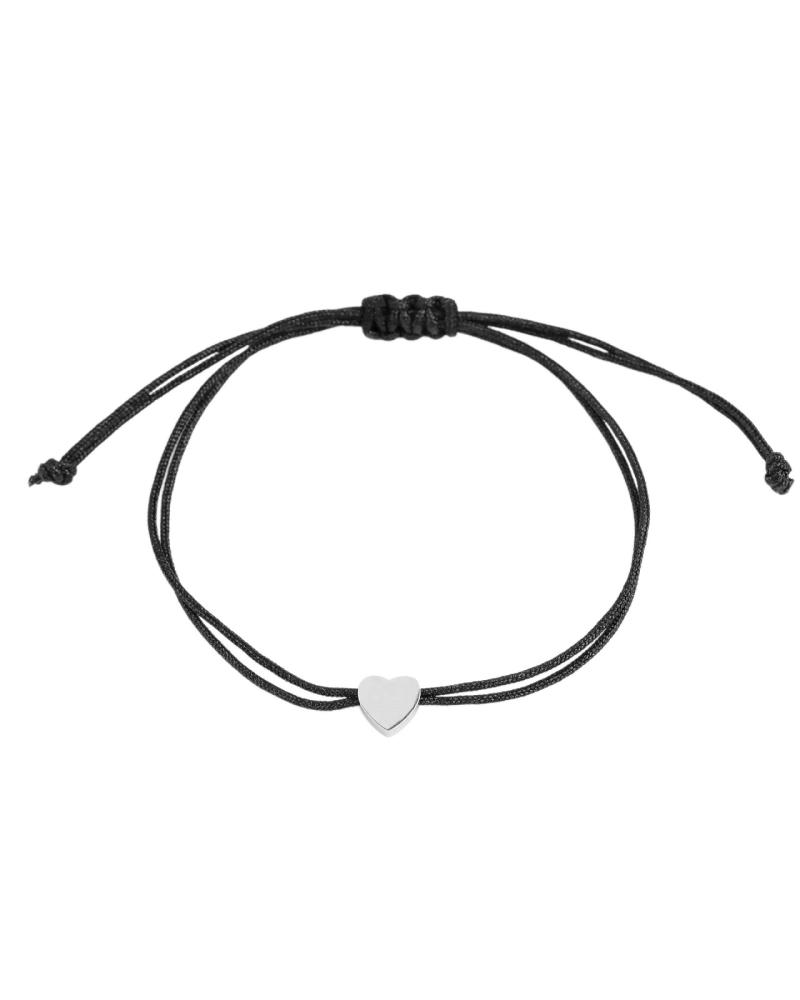 Brățară Shamballa inimă din oțel inoxidabil - 1 buc. | Mimib