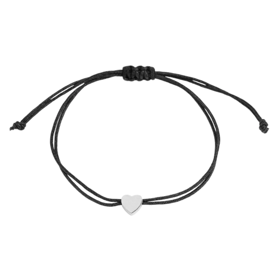 Brățară Shamballa inimă din oțel inoxidabil - 1 buc. | Mimib
