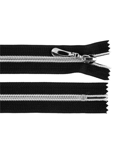 Fermoar spiralat No 7 lungime 18 cm cu dinți argintii - 1 buc. | Mimib