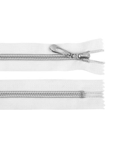 Fermoar spiralat No 7 lungime 18 cm cu dinți argintii - 1 buc. | Mimib