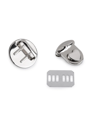 Închizătoare pentru geantă de mână 30x32 mm, formă de inimă - 1 set | Mimib