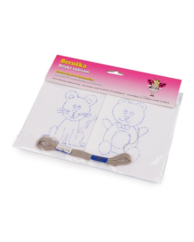 Broderie pentru copii cu motiv preimprimat 2 buc. - 1 pungă | Mimib