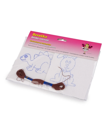 Broderie pentru copii cu motiv preimprimat 2 buc. - 1 pungă | Mimib