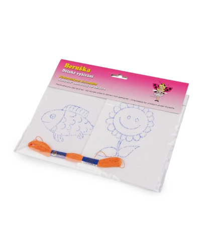 Broderie pentru copii cu motiv preimprimat 2 buc. - 1 pungă | Mimib
