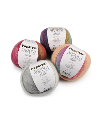 Fire de tricotat Papatya Angora Batik 100 g - 1 buc. | Mimib