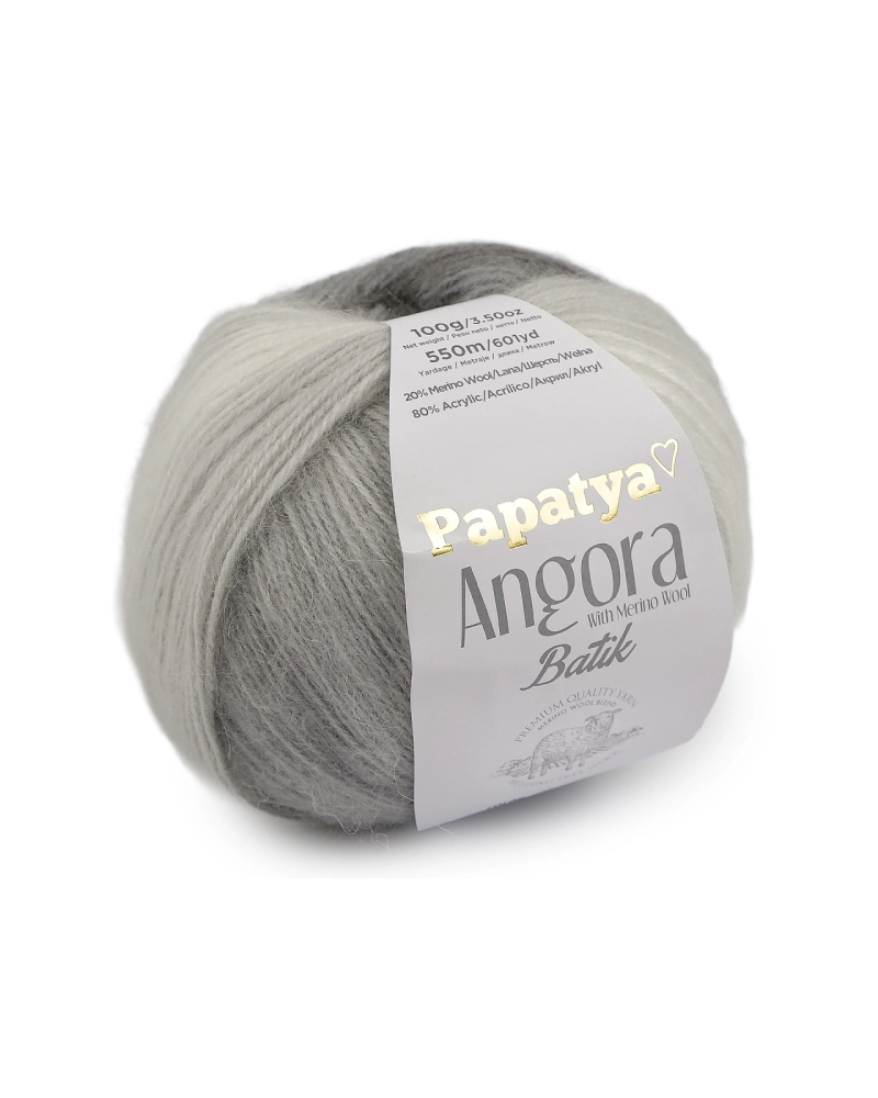 Fire de tricotat Papatya Angora Batik 100 g - 1 buc. | Mimib