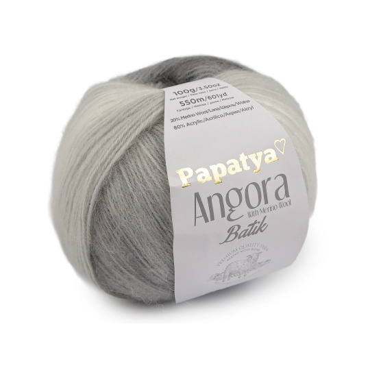 Fire de tricotat Papatya Angora Batik 100 g - 1 buc. | Mimib